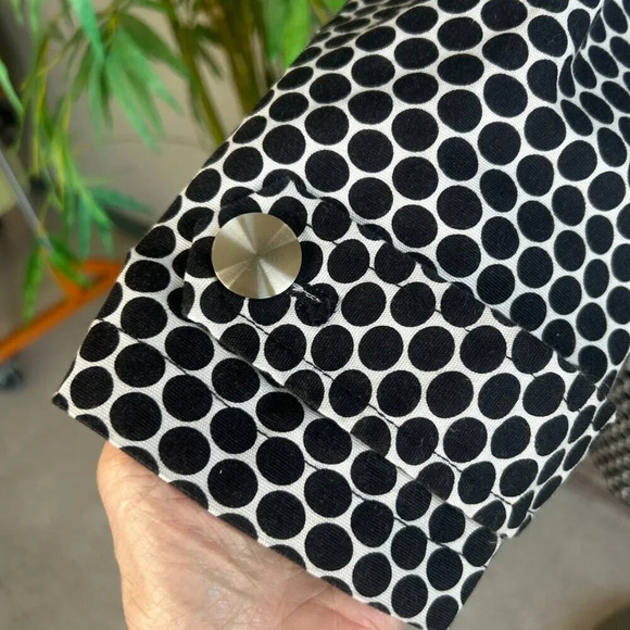 Charter Club Woman Navy Blue Polka Dot Casual Stretch Cotton Jacket Size 1X - Picture 6 of 10